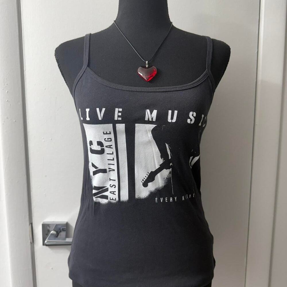 Black y2k tank top